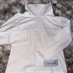 Cat and jack kids long sleeve white turtle neck